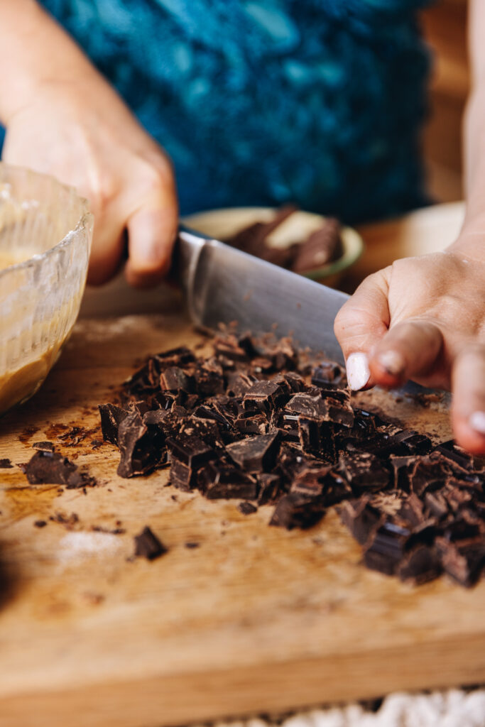 Chop the chocolate 