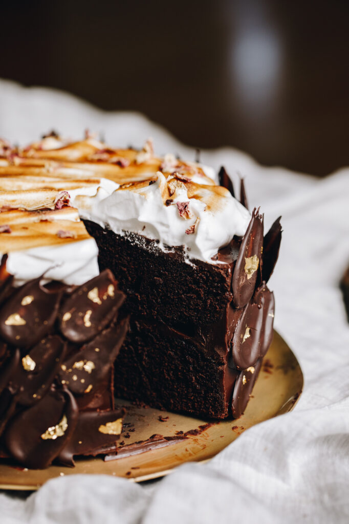 Dark Chocolate Petal Decorations