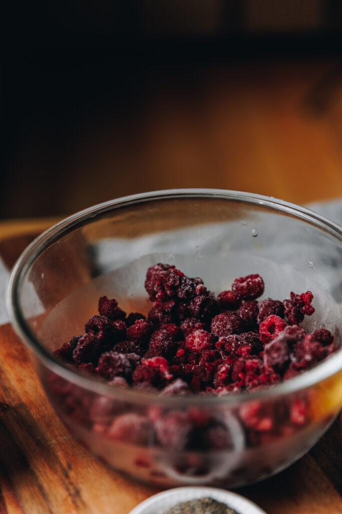 Frozen raspberries