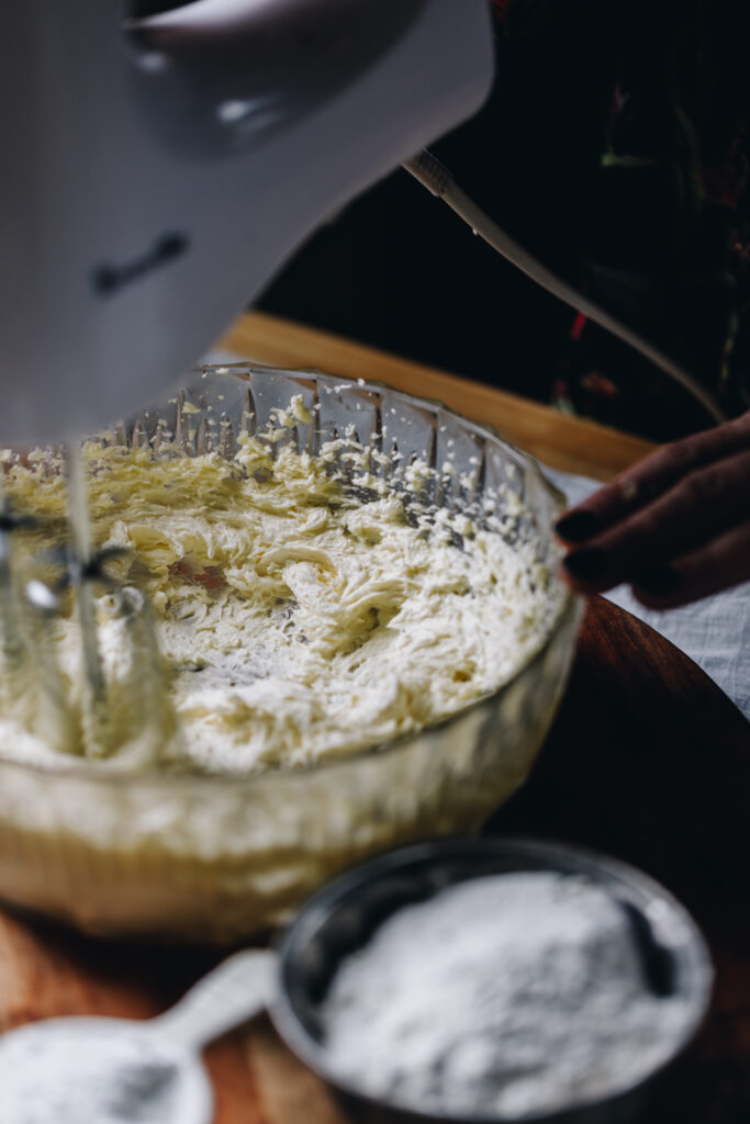 Whip the butter for the base