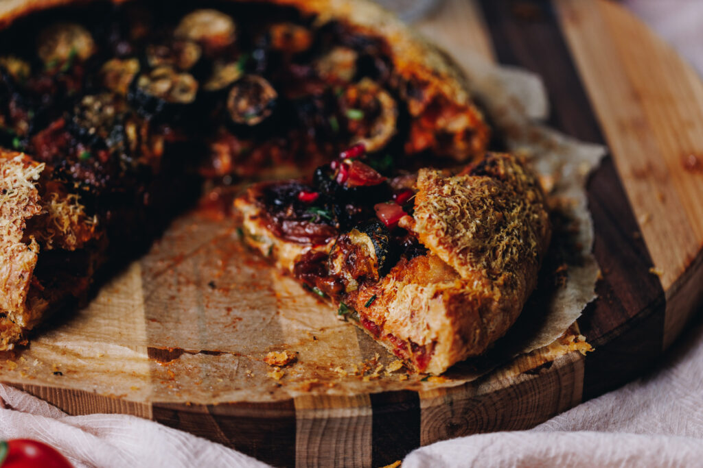 Roasted Tomato and Courgette Galette