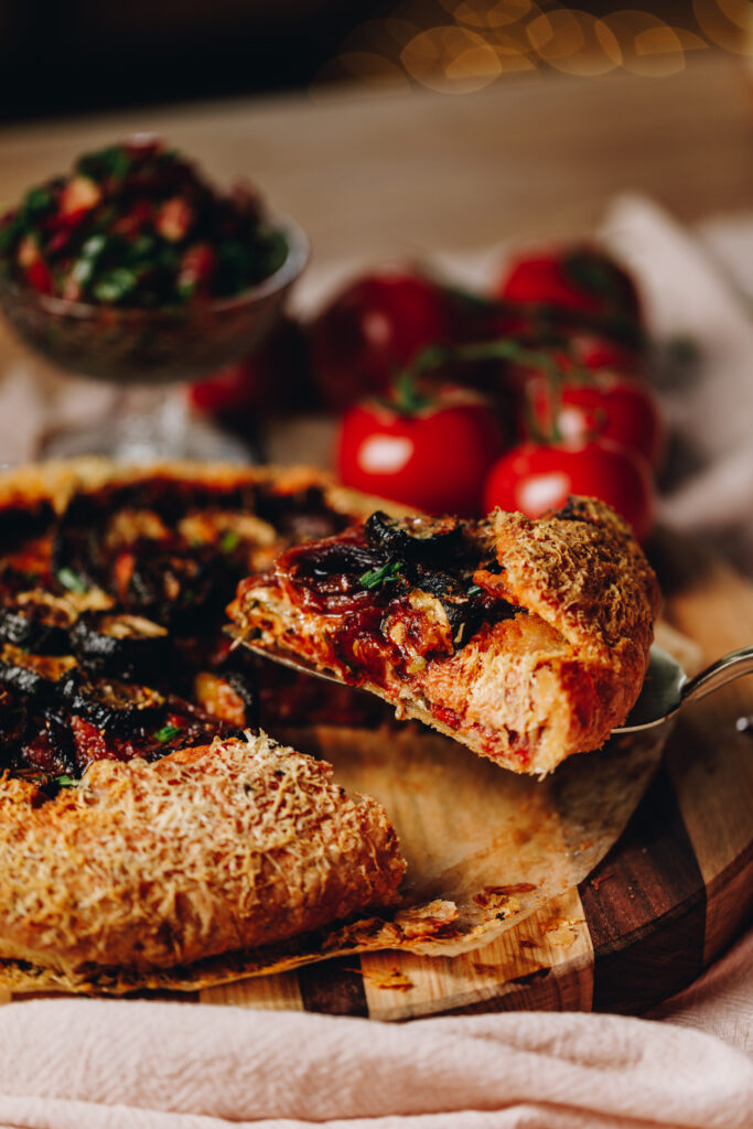 Roasted Tomato and Courgette Galette