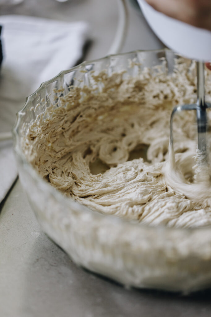 Whipped butter and sugar