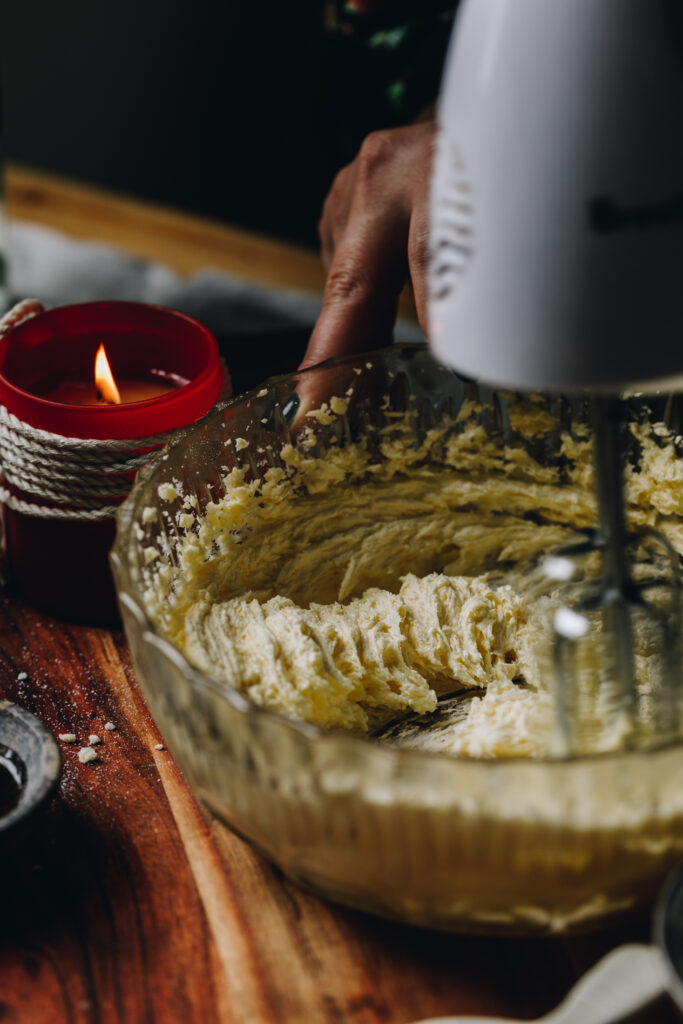 Whip the butter for the base