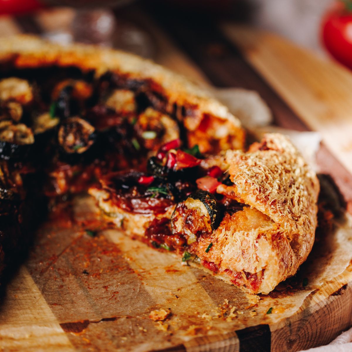 Roasted Tomato and Courgette Galette