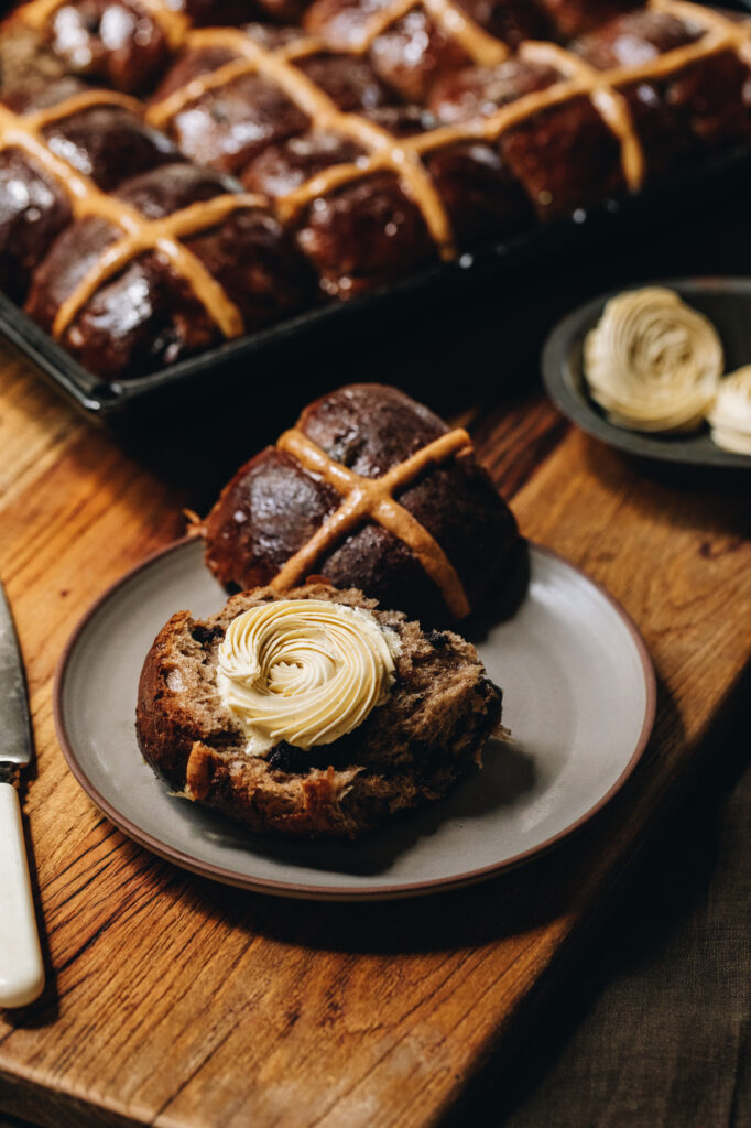 Overnight Hot Cross Buns