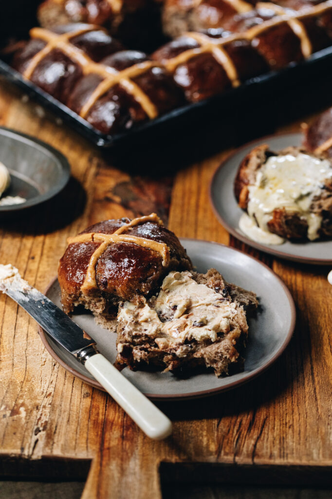 Overnight Hot Cross Buns