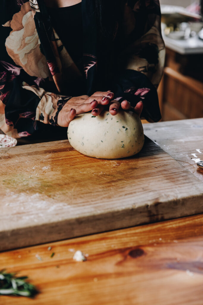 Kneading dough