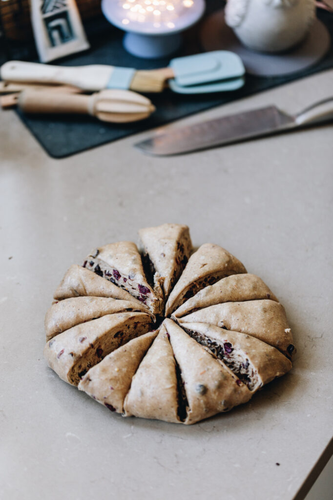 dough cut in to pieces