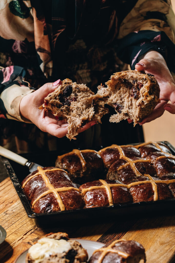 Overnight Hot Cross Buns