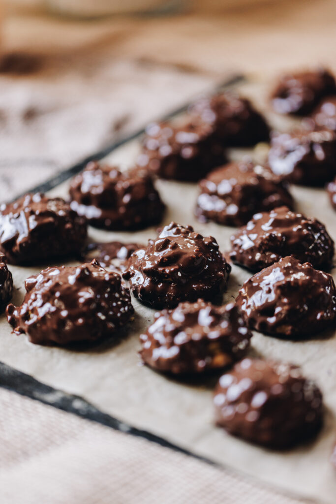 Chocolate dipped Hokey Pokey biscuits