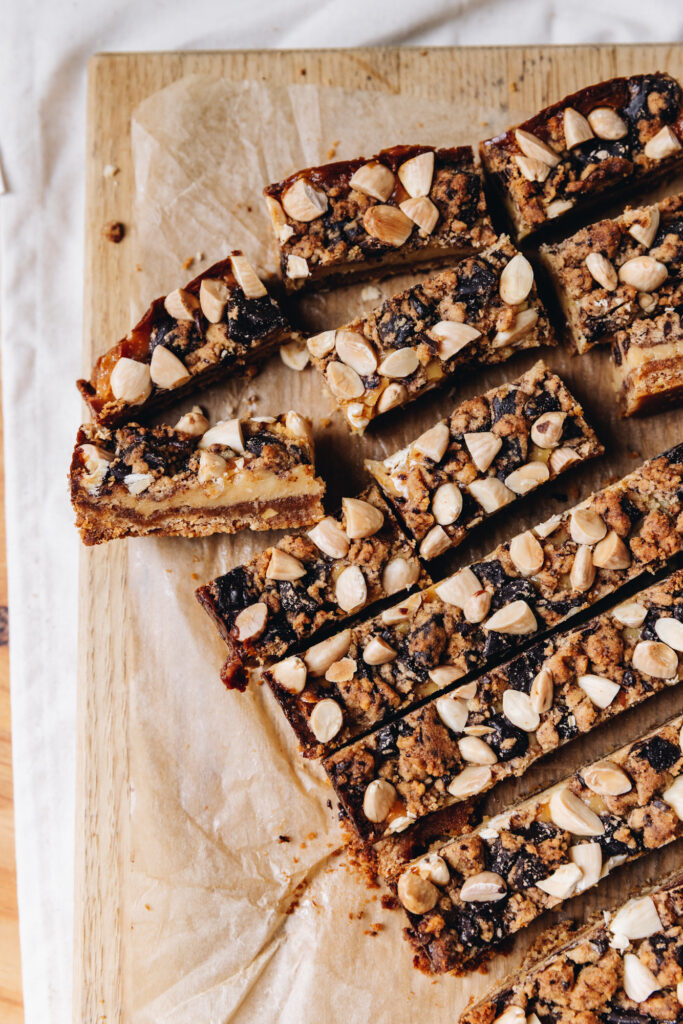 baked and cut slice