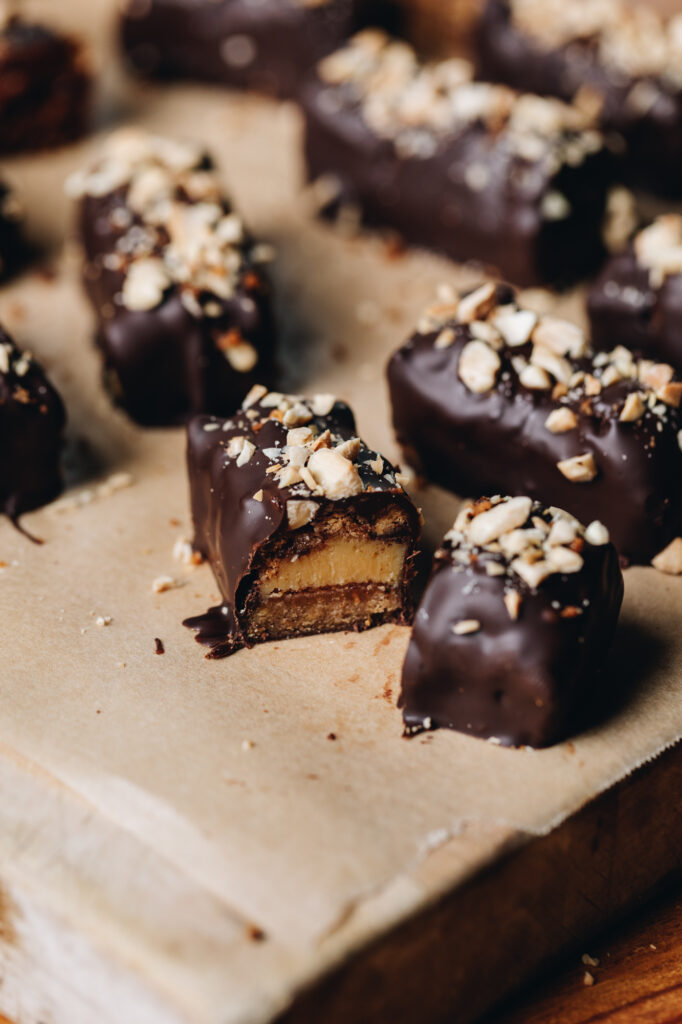 Caramel and Almond Chocolate Bars