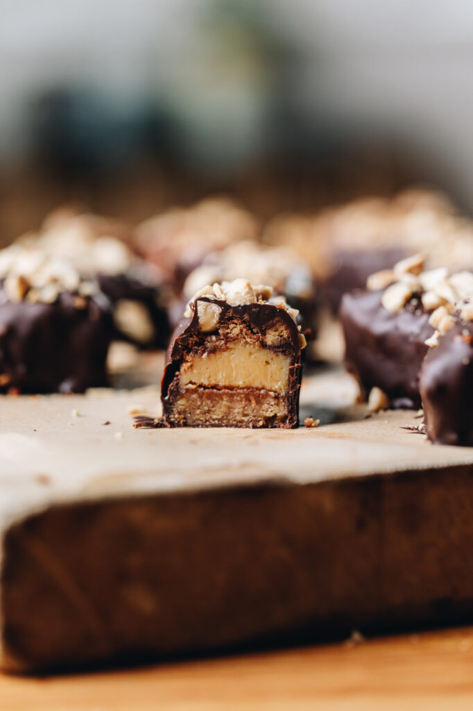 Caramel and Almond Chocolate Bars
