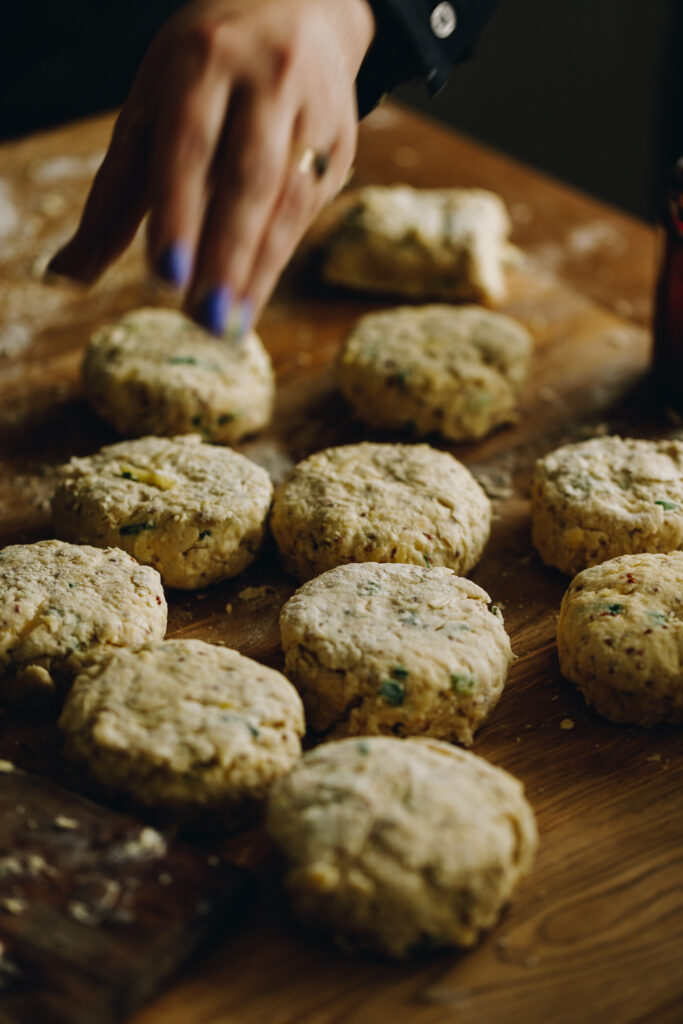 Shape the scone dough