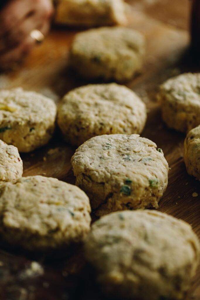 Brie Stuffed Honey Mustard Scones