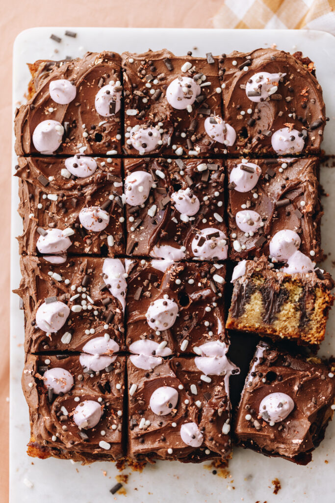 Chocolate Ganache Poke Cake