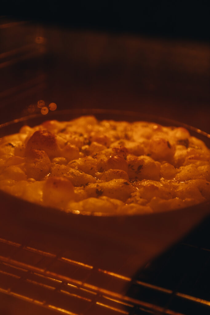 Baking focaccia