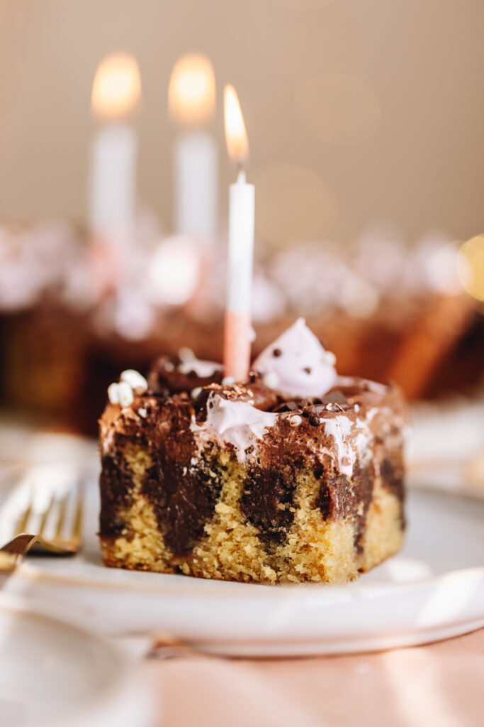 Chocolate Ganache Poke Cake