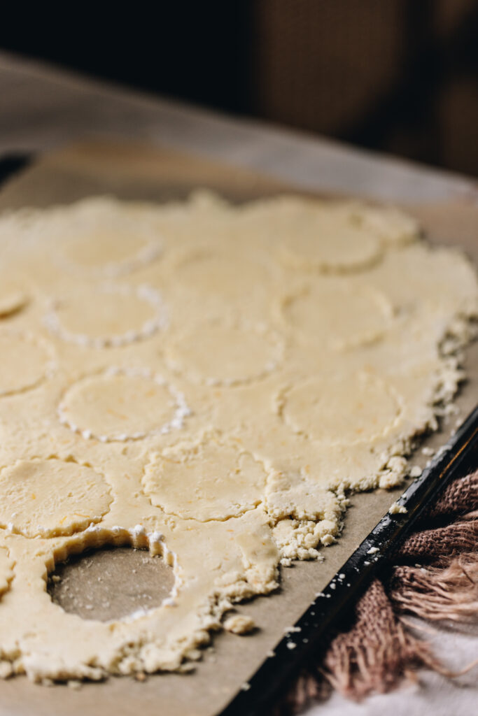 cut out biscuit dough