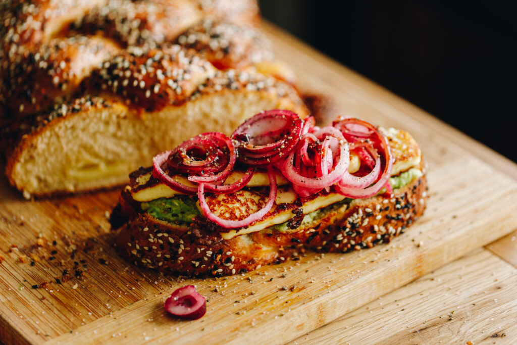 Avocado and Halloumi Sandwich