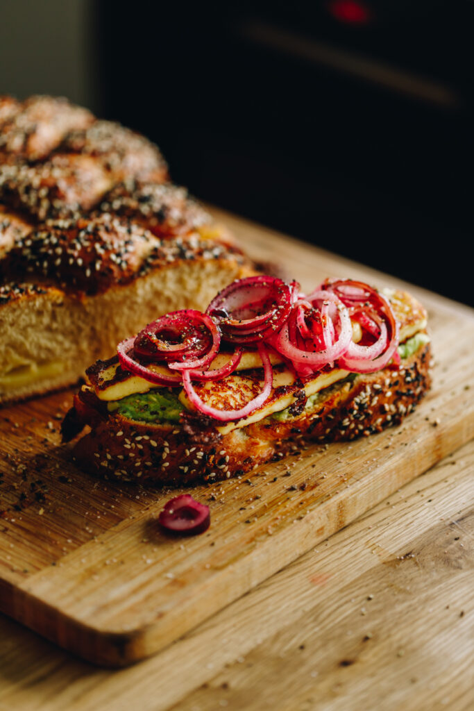 Avocado and Halloumi Sandwich