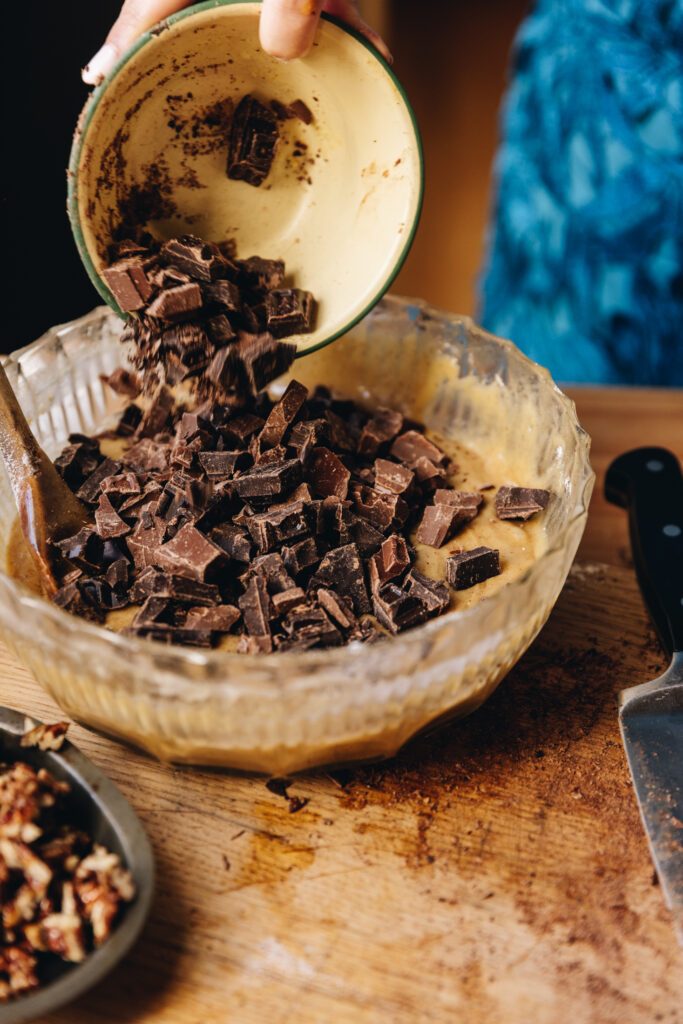Biscuit dough and chocolate 