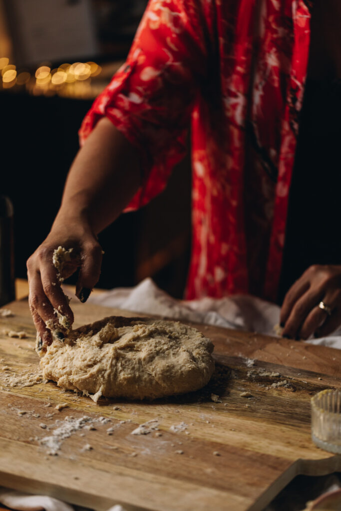Kneading dough