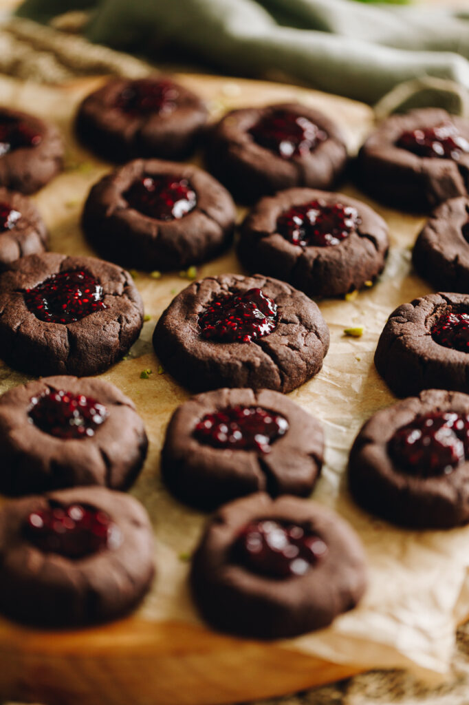 Chocolate and Raspberry Cookies