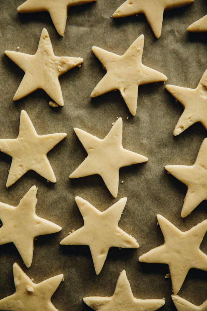 Shortbread star shapes