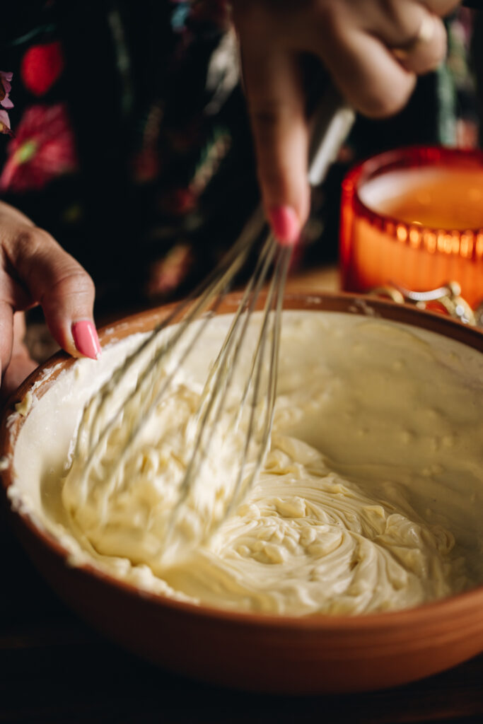 Whipped cream frosting