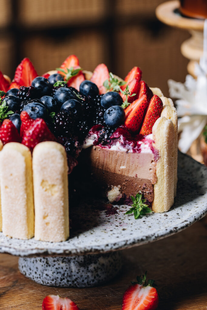 No-bake Chocolate Charlotte Cake