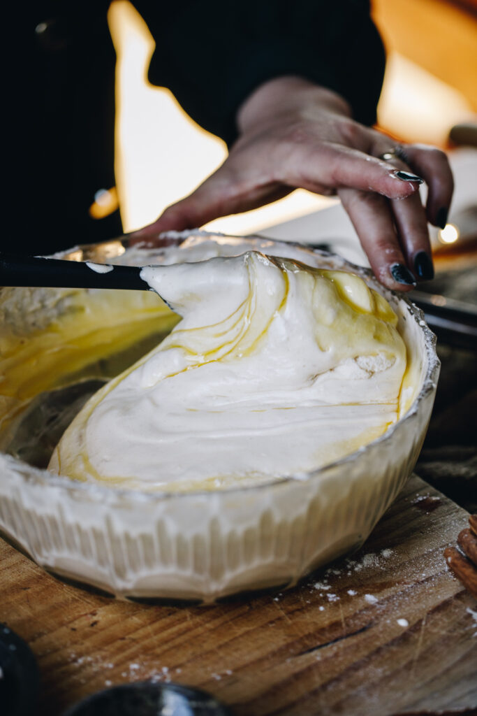 Folding sponge mixture 