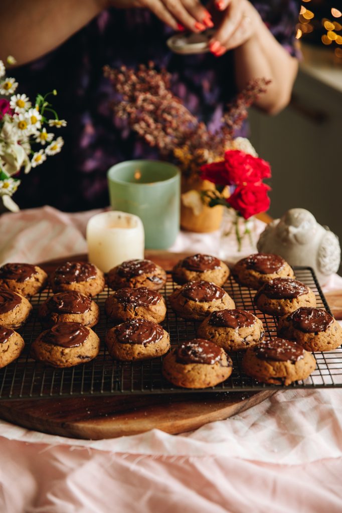 Dark Chocolate Molasses Cookies
