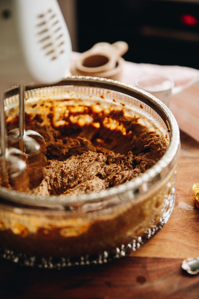 Whipped butter, sugar and molasses