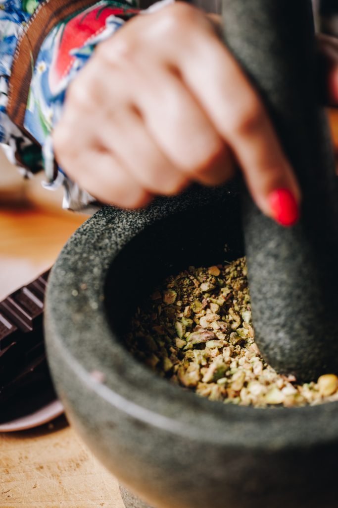 Crushed pistachios
