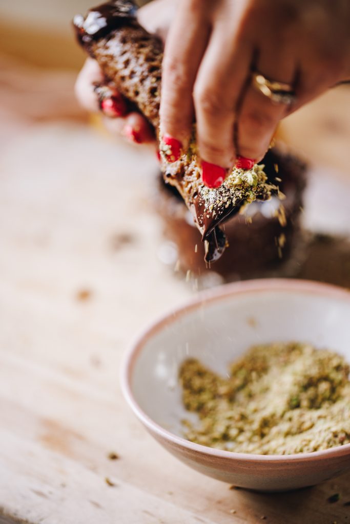 Pistachio sprinkling
