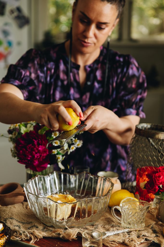 Zesting lemons