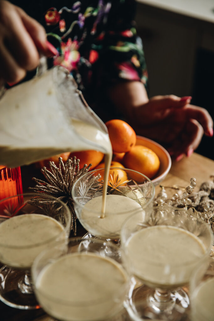 Cream pouring