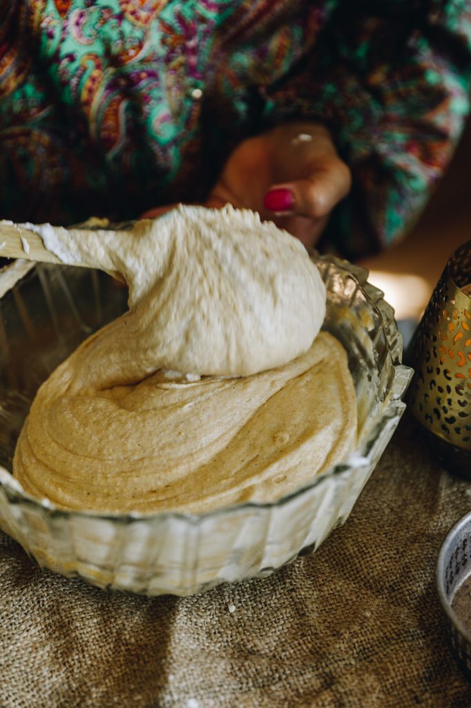 Folding the ingredients