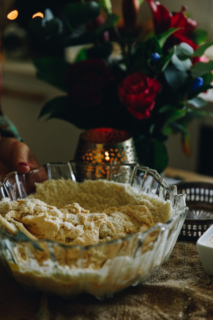 Folding the ingredients