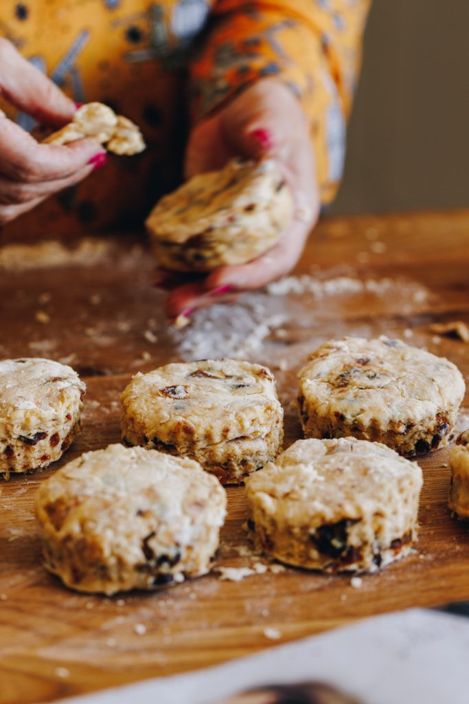 Cut out the scone shapes
