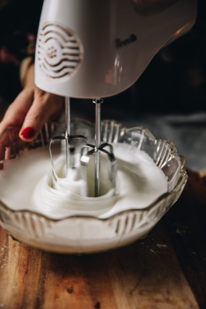 Whipped egg whites