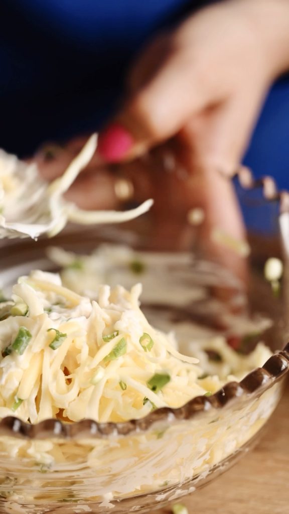 cheese, onions and mayonnaise 