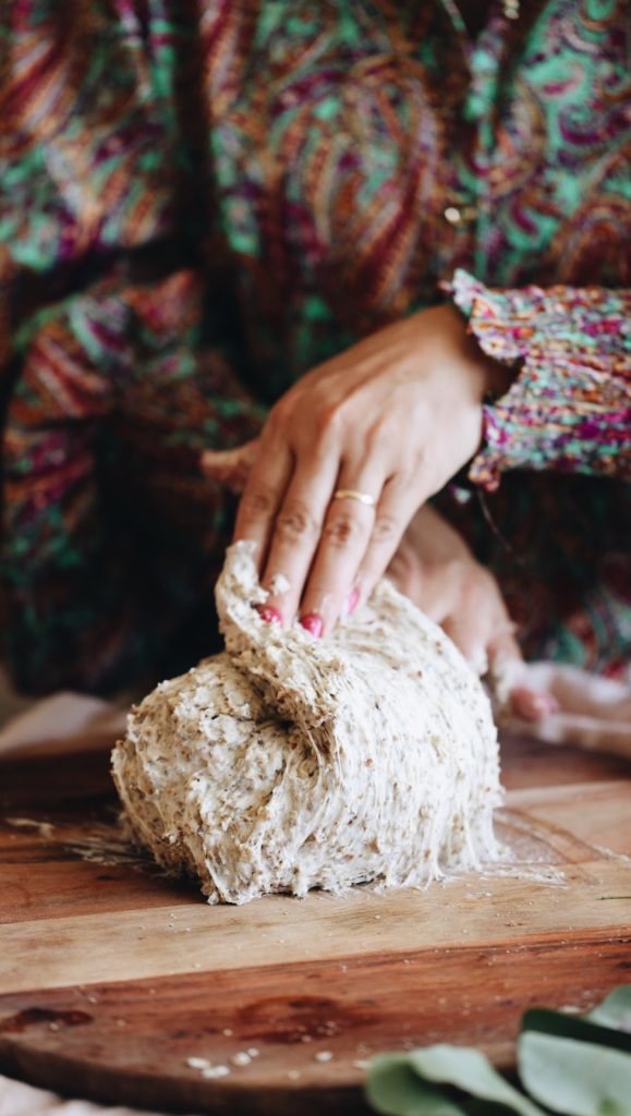 Kneading the dough