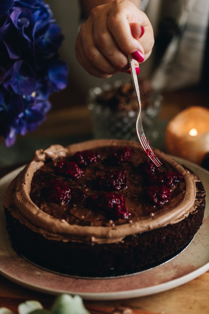 Buttercream and boysenberries