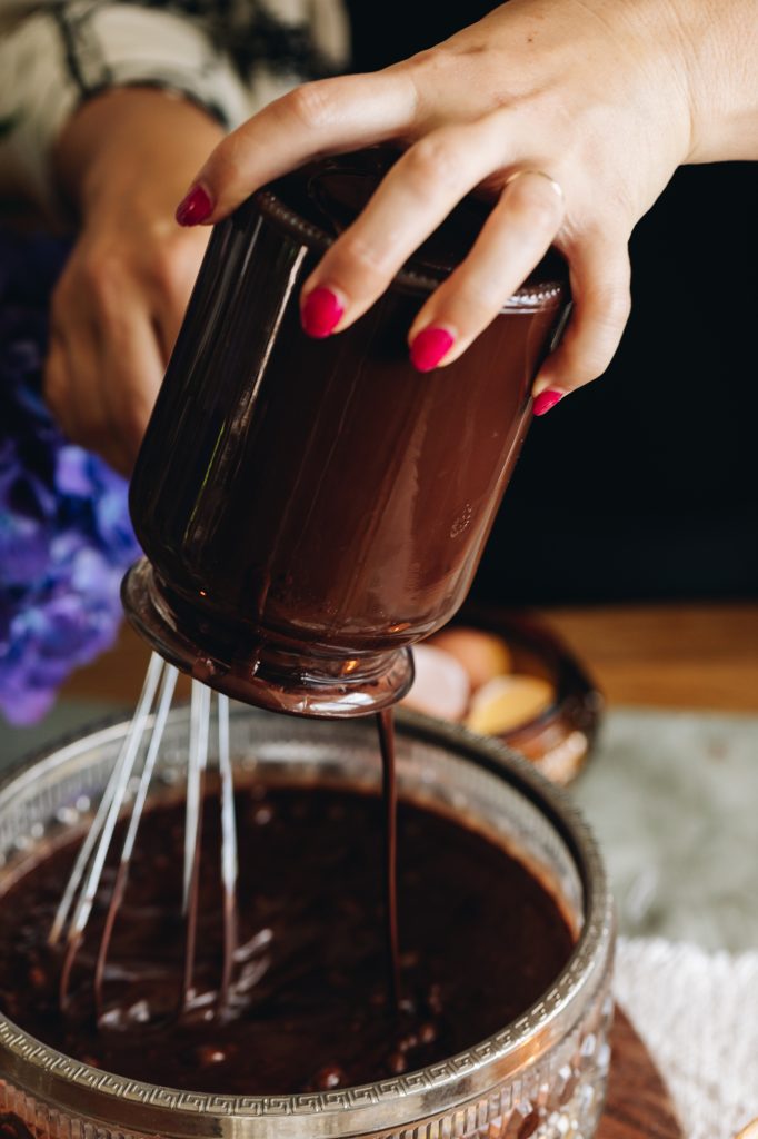 Cocoa mixture added