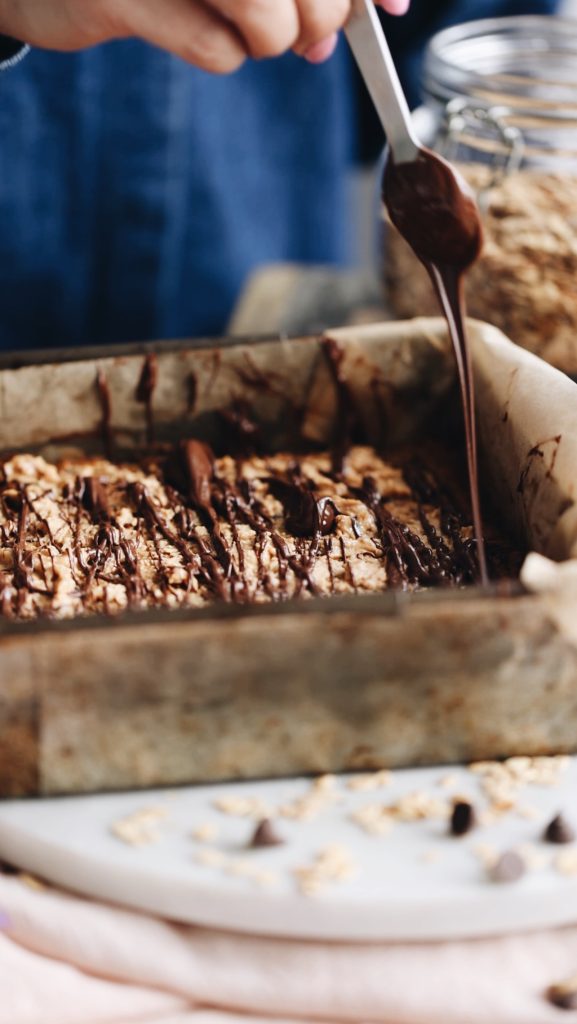 Melted chocolate drizzle