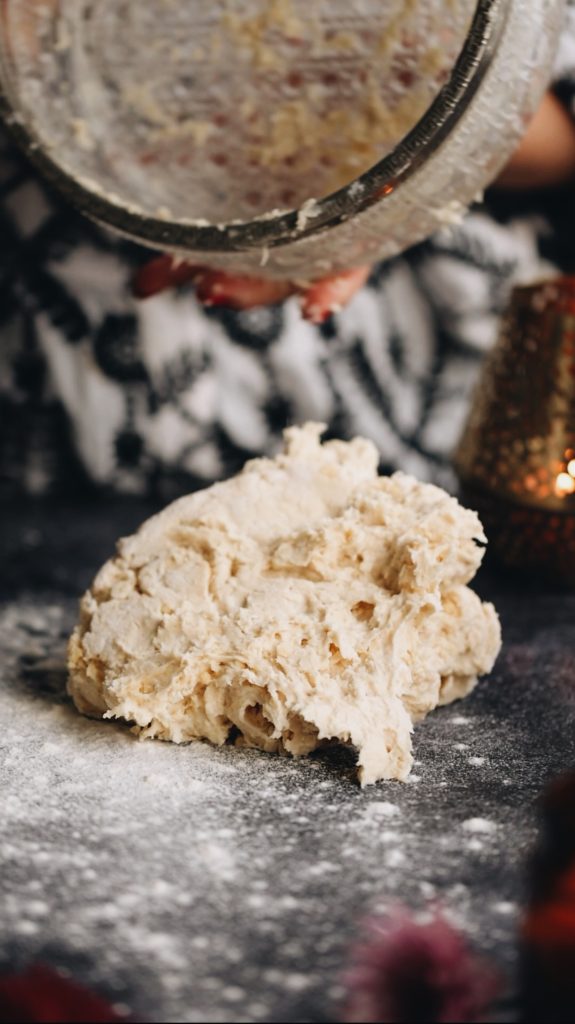 Tip the dough on to a floured bench