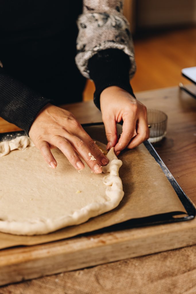 Cheese stuffed dough